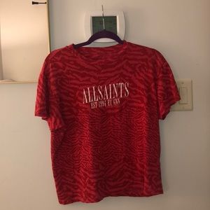 AllSaints red zebra tee